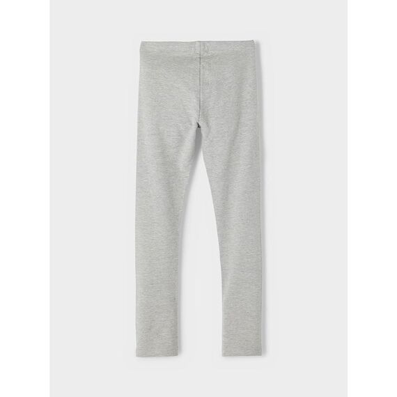 NAME IT Mädchen Bio-Baumwoll Leggins/Hose Grey Melange 128