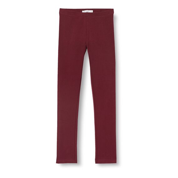 NAME IT Girl's NKFDAVINA SOLID SWE BRU N NOOS Leggings, Fig, 116