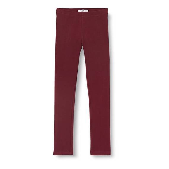 NAME IT Girl's NKFDAVINA SOLID SWE BRU N NOOS Leggings, Fig, 152