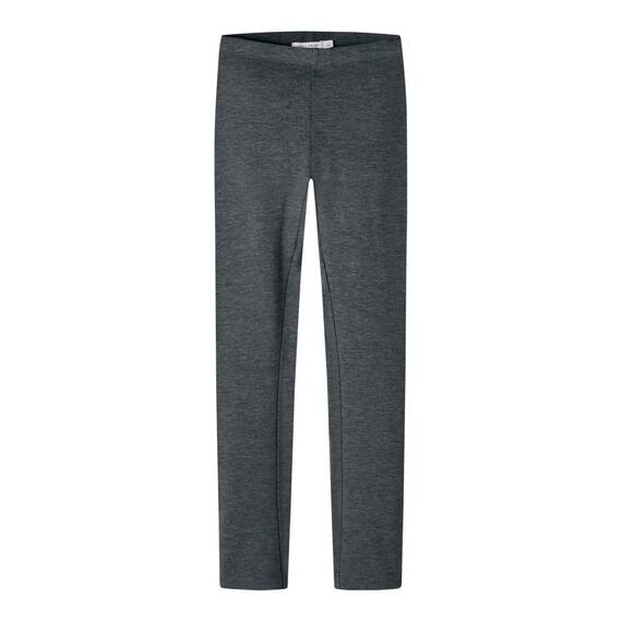Name IT Mädchen Nkfdavina Solid SWE Bru Noos Leggings, Dark Grey Melange, 146 EU