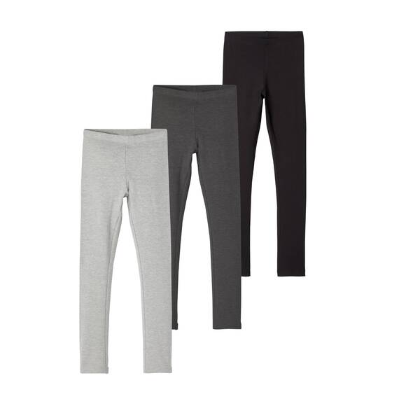 NAME IT Mädchen NKFVIVIAN Legging, Black/W. DGM & LGM, 158