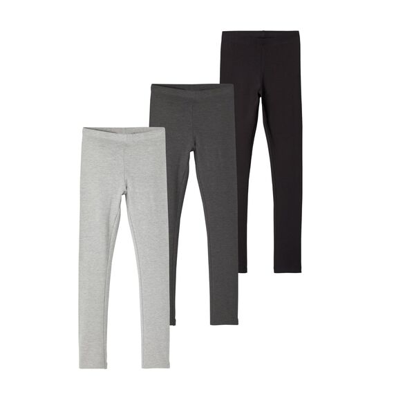 NAME IT Mädchen NKFVIVIAN Legging, Black/W. DGM & LGM, 128