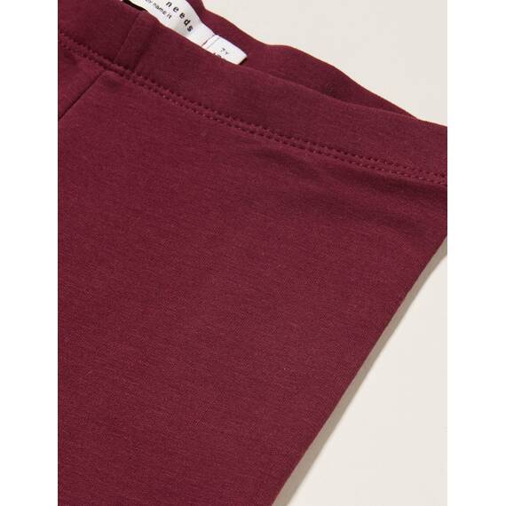NAME IT Girl's NKFDAVINA SOLID SWE BRU N NOOS Leggings, Fig, 134