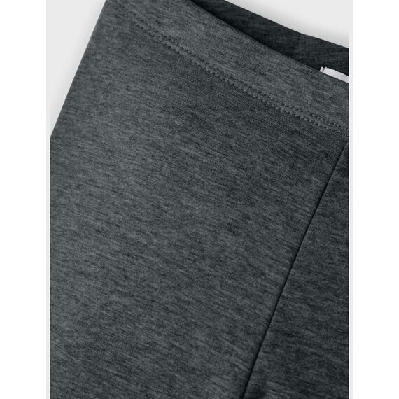 Name IT Mädchen Nkfdavina Solid SWE Bru Noos Leggings, Dark Grey Melange, 128 EU