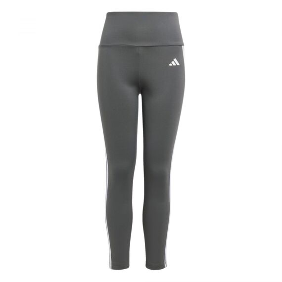 adidas Mädchen Essentials AEROREADY 3-Stripes High-Waisted Tights, grey six/white, 11-12 Years