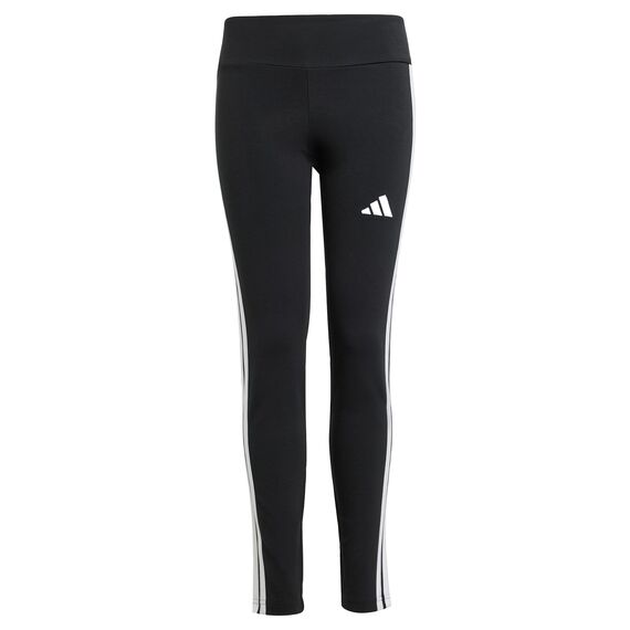 adidas Girl's ESSENTIALS 3 STRIPES LEGGINGS, Black/White, 9-10 Years