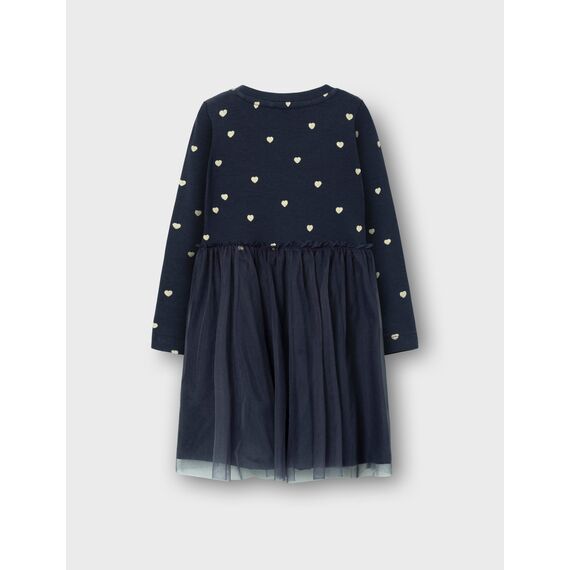 NAME IT Mädchen Nmfnadja Ls Dress Noos, Blau, 92