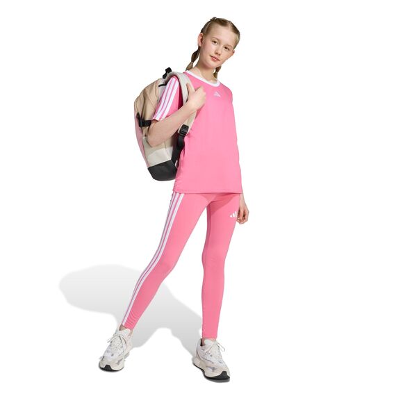 adidas Girl's ESSENTIALS 3 STRIPES LEGGINGS, pink/white, 14-15 Years
