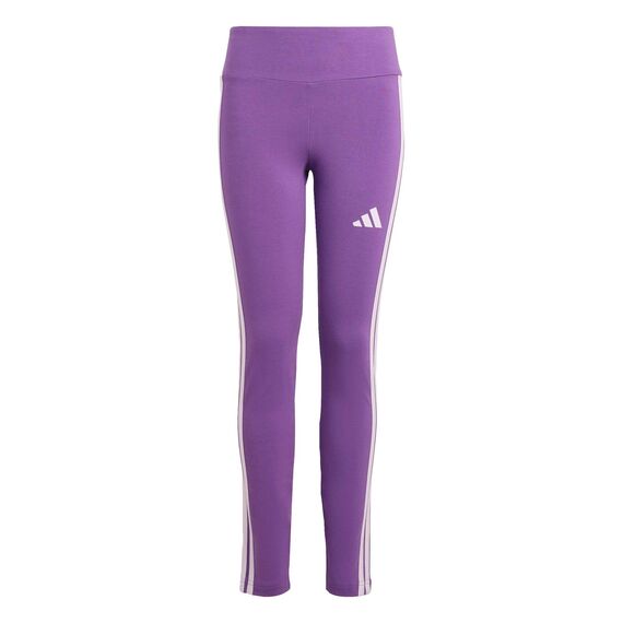 adidas Girl's ESSENTIALS 3 STRIPES LEGGINGS, active purple/ice lavender, 9-10 Years
