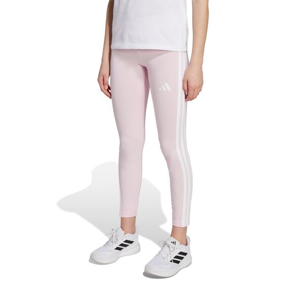 adidas Girl's ESSENTIALS 3 STRIPES LEGGINGS, clear pink/white, 11-12 Years