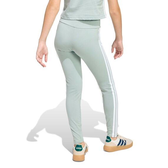 adidas Girl's ESSENTIALS 3 STRIPES LEGGINGS, Wonder Sage/white, 14-15 Years