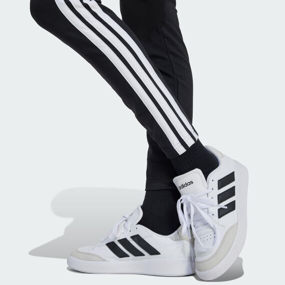adidas Girl's ESSENTIALS 3 STRIPES LEGGINGS, Black/White, 9-10 Years