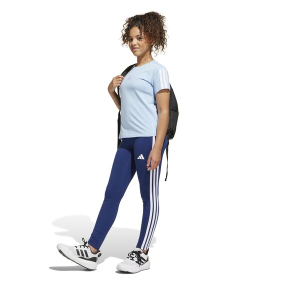 adidas Girl's ESSENTIALS 3 STRIPES LEGGINGS, dark blue/white, 14-15 Years