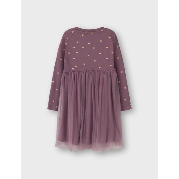 Name IT Mädchen Nmfnadja Dress Noos Kleid, Arctic Dusk, 104 EU