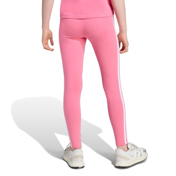 adidas Girl's ESSENTIALS 3 STRIPES LEGGINGS, pink/white, 14-15 Years