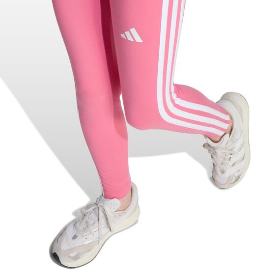 adidas Girl's ESSENTIALS 3 STRIPES LEGGINGS, pink/white, 11-12 Years