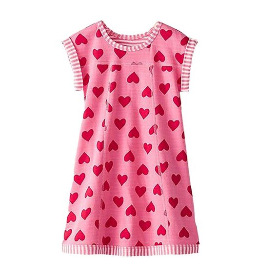 VIKITA Kleider Mädchen Kurzarm Kleid Baumwolle Bunt Print Stickerei Sommer Kleidung MS0320 12T