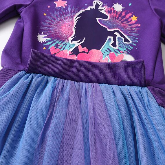 VIKITA Kleider Mädchen Langarm Kleid Baumwolle Bunt Print Stickerei Winter Kleidung Lh2501 3T