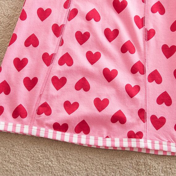 VIKITA Kleider Mädchen Kurzarm Kleid Baumwolle Bunt Print Stickerei Sommer Kleidung MS0320 8T