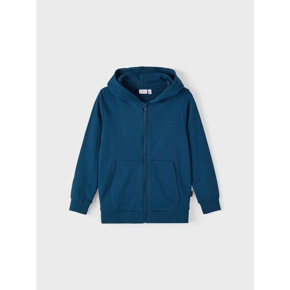 NAME IT Jungen NKMNESWEAT Card W Hood UNB NOOS Hoodie-Jacke, Titan, 98