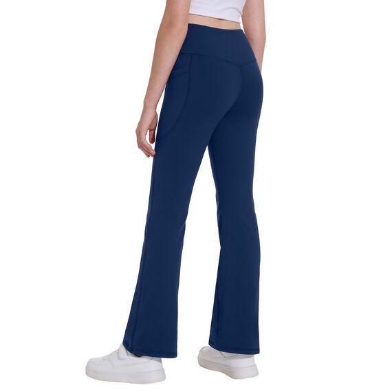 Desol Thermo Kreuzdesign Schlaghose Mädchen mit Taschen Thermohose Kinder für Sport und Yoga Sportleggings Mädchen Lang Ideale Gymnastikhose und Jogginghose