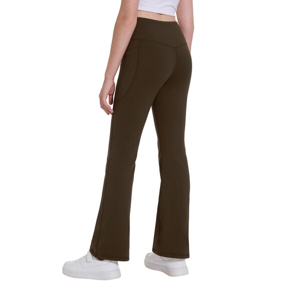 Desol Thermo Kreuzdesign Schlaghose Mädchen mit Taschen Thermoleggings Mädchen für Sport und Yoga Sporthose Ideale Gymnastikhose und Jogginghose