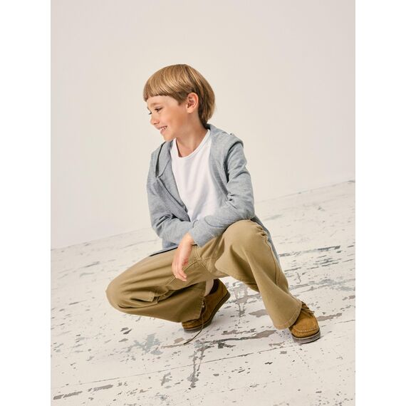 NAME IT Jungen NKMNESWEAT Card W Hood UNB NOOS Hoodie-Jacke, Grey Melange, 98