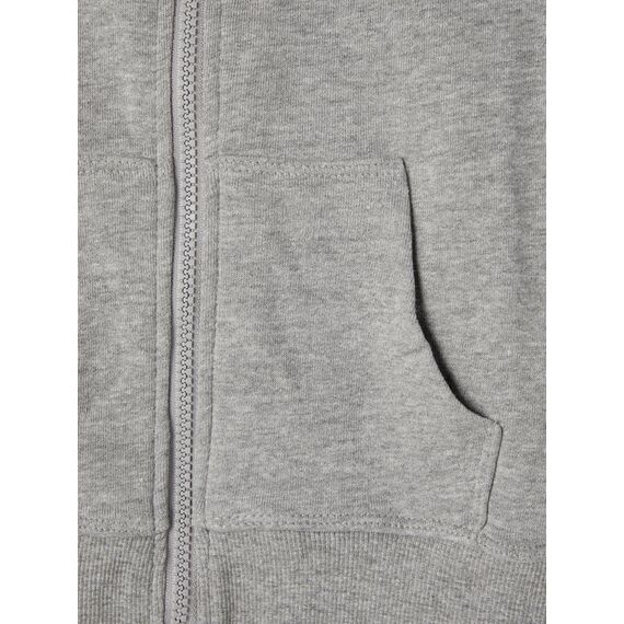 NAME IT Jungen NKMNESWEAT Card W Hood UNB NOOS Hoodie-Jacke, Grey Melange, 98