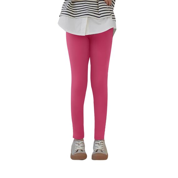 Uizuooy Kinder Leggings Mädchen Baumwolle Sportleggings Komfortable Tanzhose Elastisch Fitness Hose Basic für Kinder1er-Pack 2708-RO-158