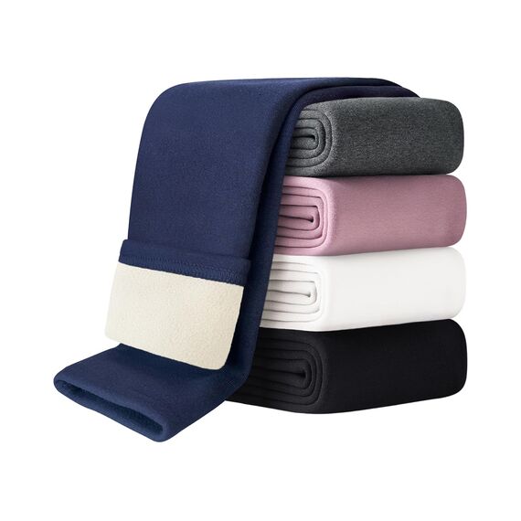 Domee Mädchen Thermo Leggings Gefütterte Hosen Winter Warme Baumwolle Marineblau 122-128 (Herstellergröße 130)