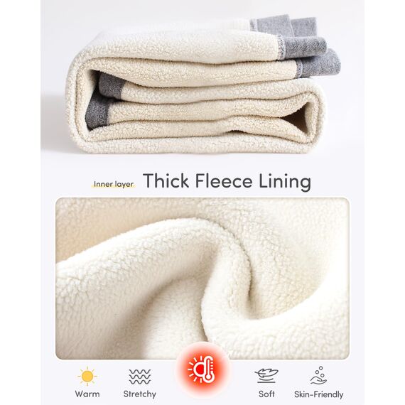 Domee Mädchen Thermo Leggings Gefütterte Hosen Winter Warme Baumwolle Grau 122-128 (Herstellergröße 130)