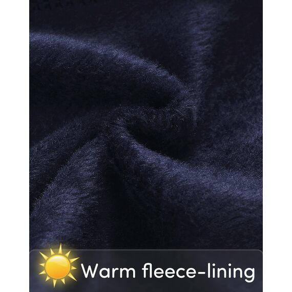 Domee Mädchen Thermo Leggings Gefütterte Hose Winter Warme Baumwolle 2er-Pack Schwarz Und Marineblau 140-146 (Herstellergröße 150)