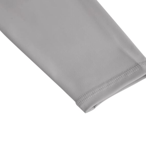 Haloumoning Leggings Mädchen Yogahose Einfarbig Jogginghose Laufhose Sporthose Trainninghose Basic Elastisch Blickdichte Hose für Kinder Grau 9-10Jahre