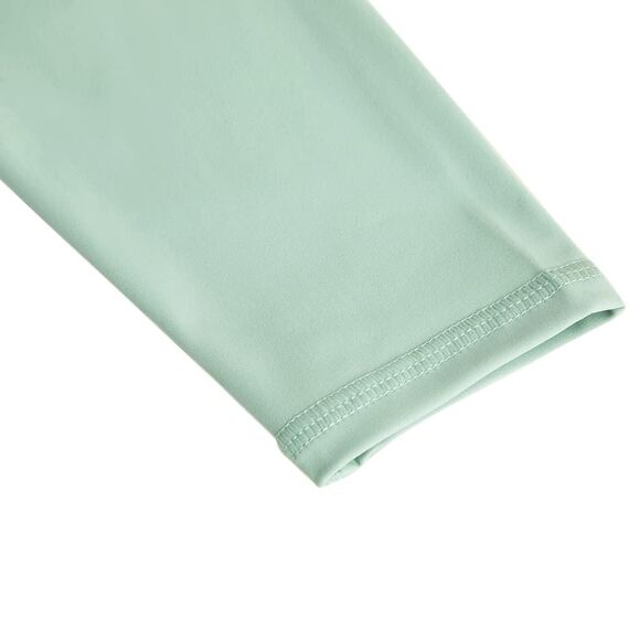 Haloumoning Leggings Mädchen Yogahose Einfarbig Jogginghose Laufhose Sporthose Trainninghose Basic Elastisch Blickdichte Hose für Kinder Grün 13-14Jahre