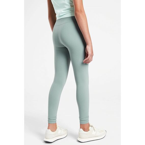 Haloumoning Leggings Mädchen Yogahose Einfarbig Jogginghose Laufhose Sporthose Trainninghose Basic Elastisch Blickdichte Hose für Kinder Grün 13-14Jahre