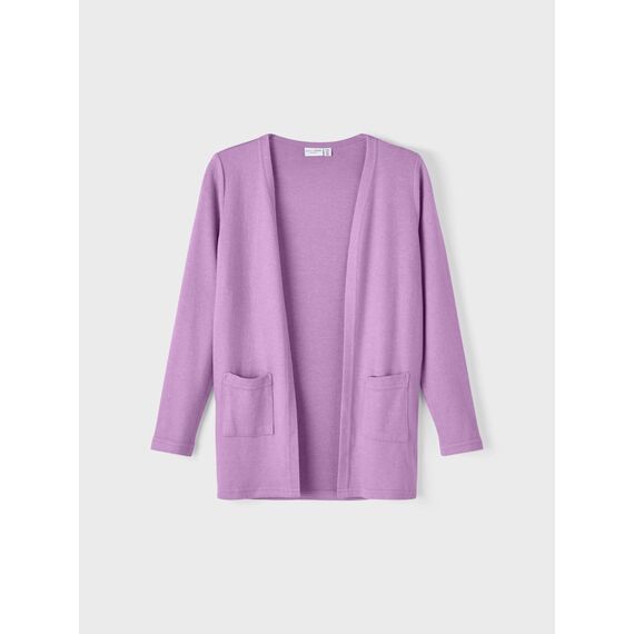 NAME IT Mädchen NKFVICTI LS Knit Card L NOOS Strickjacke, Violet Tulle, 104