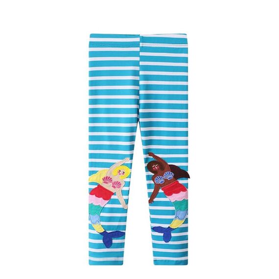EmaoFun Mädchen Leggings Multipack,Kinder Hose Kleinkind aus Baumwolle,3er-Pack Set(Flora 6T)