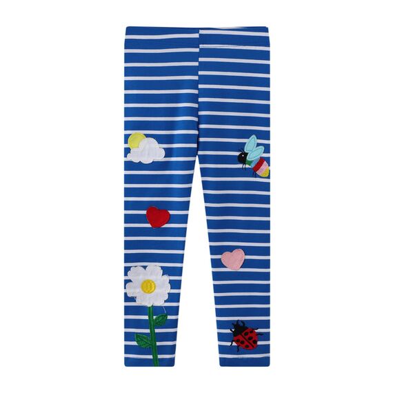 EmaoFun Mädchen Leggings Multipack,Kinder Hose Kleinkind aus Baumwolle,3er-Pack Set(Flora 3T)