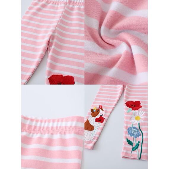 EmaoFun Mädchen Leggings Multipack,Kinder Hose Kleinkind aus Baumwolle,3er-Pack Set(Flügel 4Y)