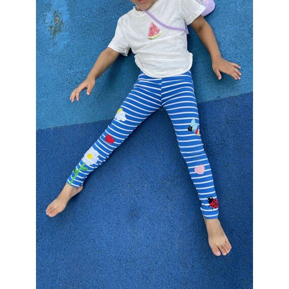EmaoFun Mädchen Leggings Multipack,Kinder Hose Kleinkind aus Baumwolle,3er-Pack Set(Flora 5T)