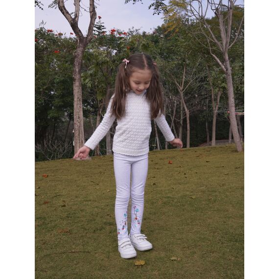 EmaoFun Mädchen Leggings Multipack,Kinder Hose Kleinkind aus Baumwolle,3er-Pack Set(Color2 7T)