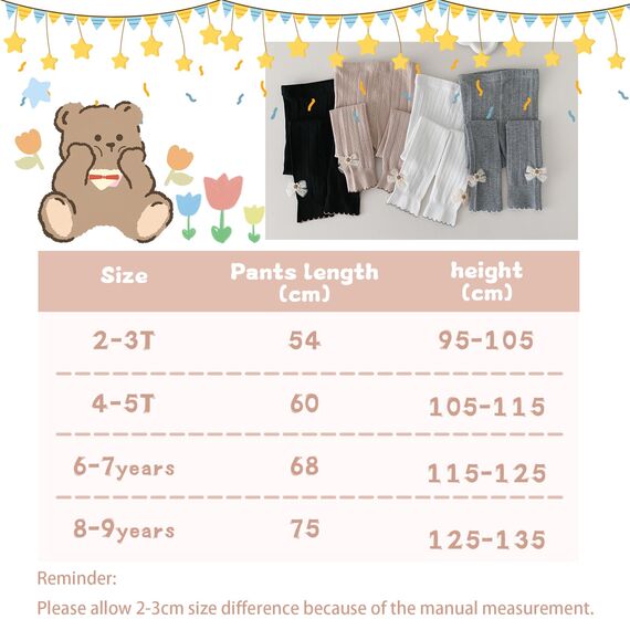 Silkglory Leggings für Mädchen,Baby Mädchen Strumpfhose Kleinkind Weiche Strumpfhose Strümpfe mit Schmetterling Dekoration Säuglingsstrumpfhosen für Mädchen(2 Stück), Schwarz/Weiß,6-7 Jahre