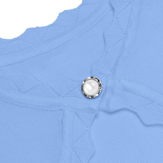 trudge Mädchen Bolero Kurze Strickjacke Festlich Kurz Cardigan Elegant Schulterjacke Himmelblau 134/8-9 Jahre