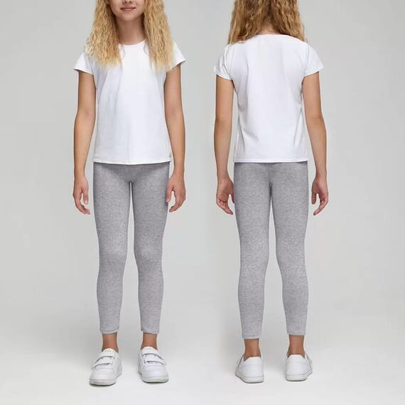 LiKing Kinder Mädchen Leggings Hosen Blumenmuster Stretch aus Baumwolle 4539-A-122/128-2
