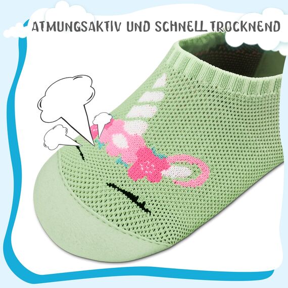 Kyopp Hausschuhe Kinder Junge Mädchen Pantoffeln Rutschfest Barfussschuhe Kindergarten Slippers für Atmungsaktive Weich Lauflernschuhe Kleinkinder Schuhe(Hellgrün 26/27EU)