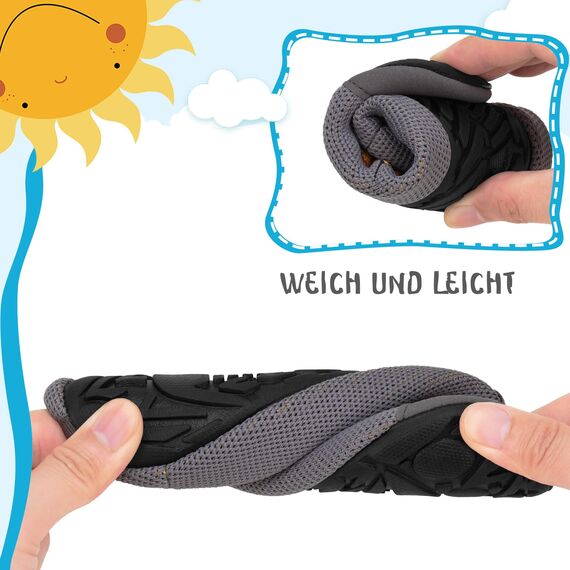 Kyopp Hausschuhe Kinder Junge Mädchen Pantoffeln Rutschfest Barfussschuhe Kindergarten Slippers für Atmungsaktive Weich Lauflernschuhe Kleinkinder Schuhe(Katze 34/35EU)