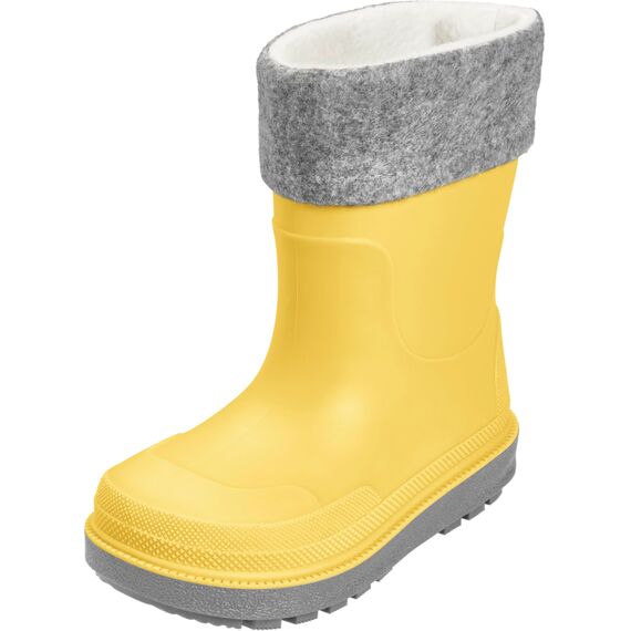 Playshoes Regenstiefel mit Futter (Herausnehmbar) Unisex Kinder Gummistiefel, Gelb Socke, 26 EU