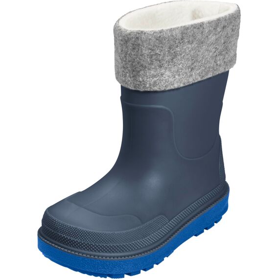 Playshoes Regenstiefel mit Futter (Herausnehmbar) Unisex Kinder Gummistiefel, Marine Socke, 23 EU