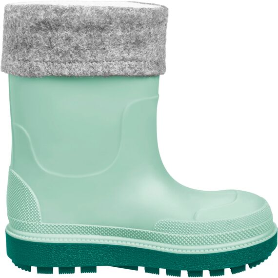 Playshoes Regenstiefel mit Futter (Herausnehmbar) Unisex Kinder Gummistiefel, Grün Socke, 24 EU