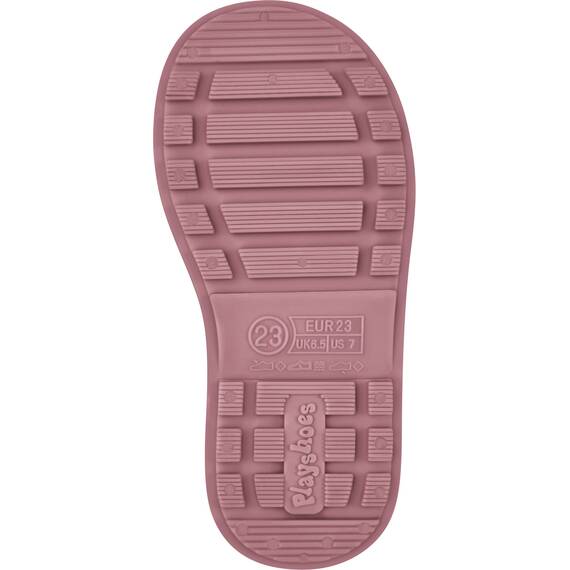 Playshoes Regenstiefel mit Futter (Herausnehmbar) Unisex Kinder Gummistiefel, Rosa Socke, 34 EU
